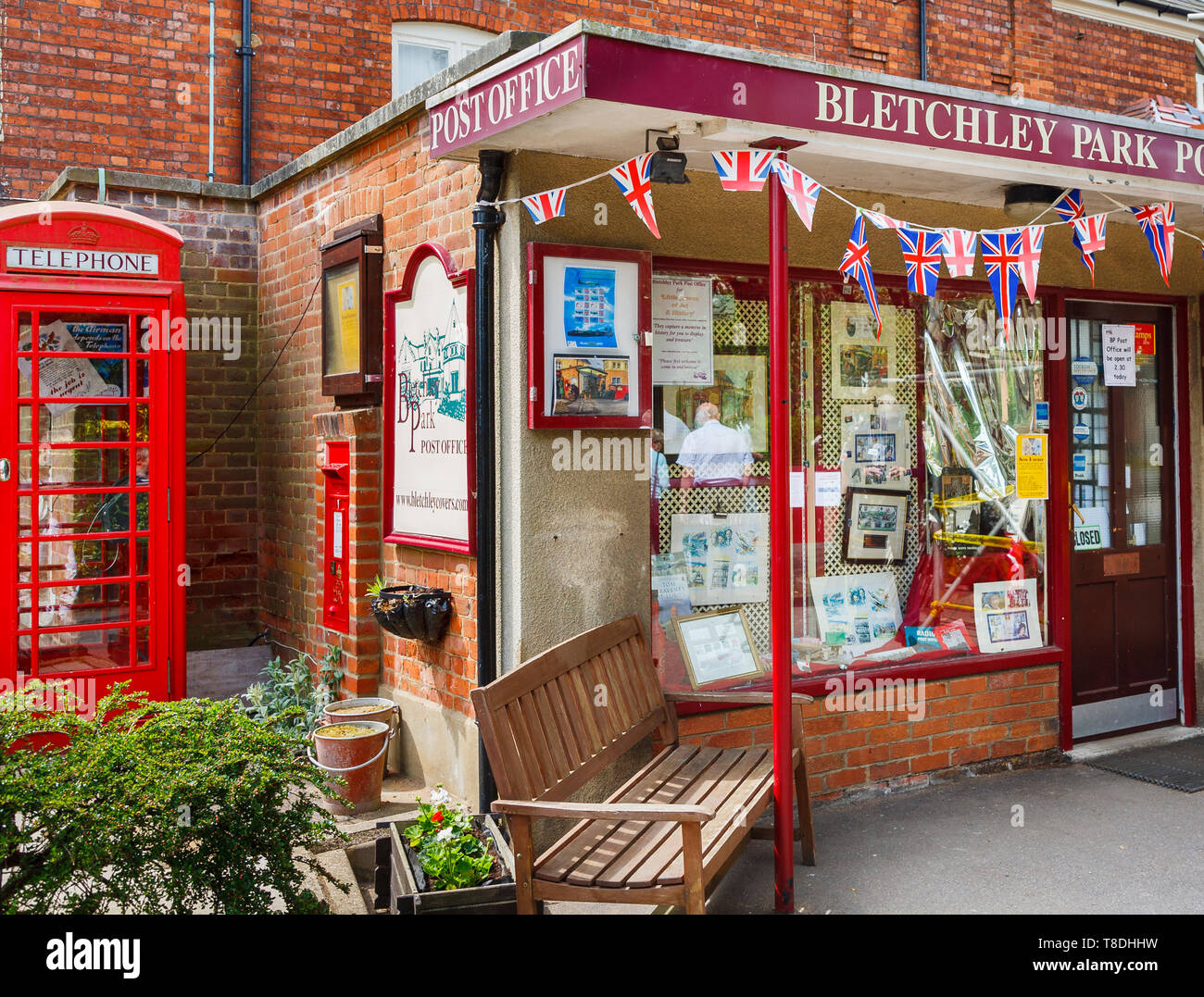 Bureau de poste à Bletchley Park, une fois le top-secret accueil de la guerre mondiale deux décrypteurs, maintenant une attraction touristique de premier plan Banque D'Images