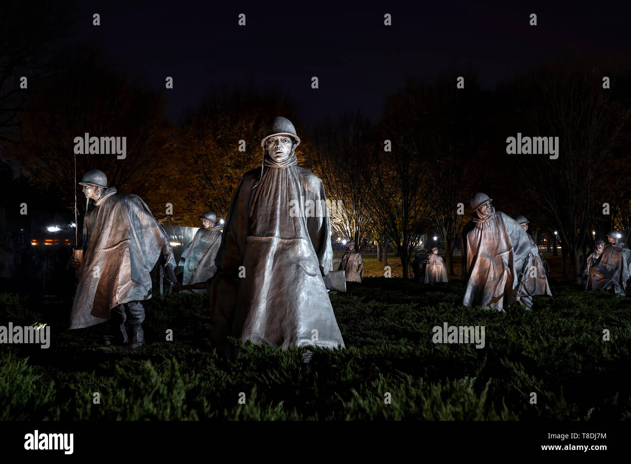 Korean War Veterans Memorial, Washington DC Banque D'Images