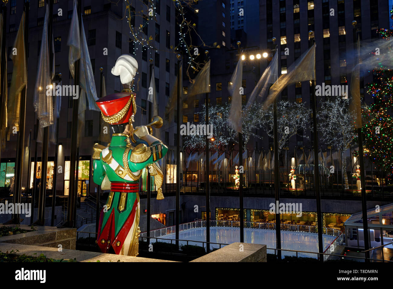 Décorations de Noël du Rockefeller Center Banque D'Images