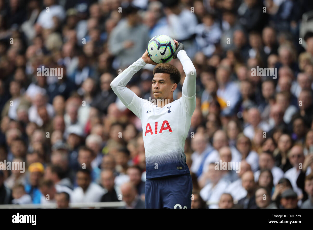 Londres, Royaume-Uni. 12 mai, 2019. Alli Dele (E) à la Tottenham Hotspur v Everton Premier League anglaise correspondent, à la Tottenham Hotspur Stadium, Londres, Royaume-Uni le 12 mai 2019. **Utilisation éditoriale uniquement, licence requise pour un usage commercial. Aucune utilisation de pari, de jeux ou d'un seul club/ligue/dvd publications** Crédit : Paul Marriott/Alamy Live News Banque D'Images