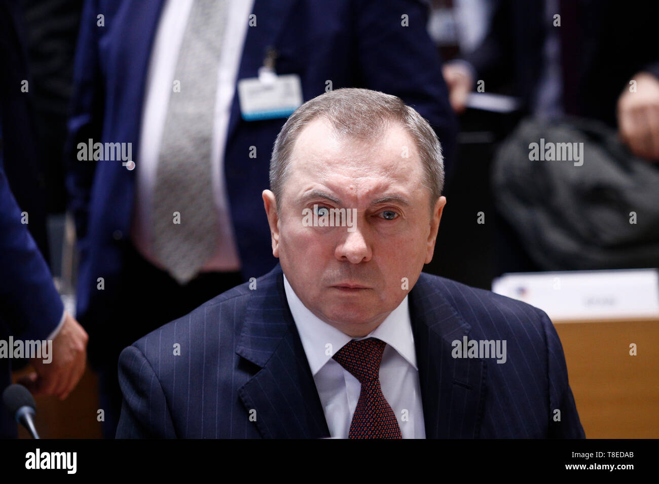 Bruxelles, Belgique. 13 mai, 2019. Vladimir Makei, Ministre des affaires étrangères de la République du Bélarus assiste à une réunion des ministres des affaires étrangères de l'ONU et le Partenariat oriental à l'Europa. Credit : ALEXANDROS MICHAILIDIS/Alamy Live News Banque D'Images