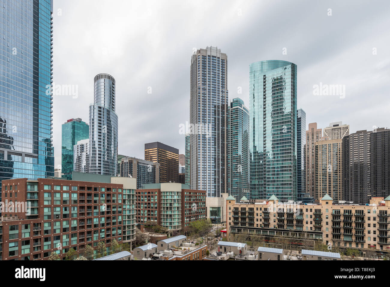 Bâtiments dans le centre-ville de Chicago Banque D'Images
