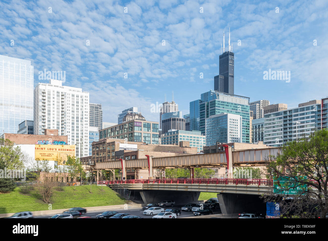 Bâtiments dans le centre-ville de Chicago Banque D'Images