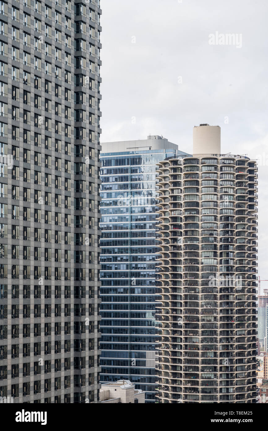 Bâtiments dans le centre-ville de Chicago Banque D'Images