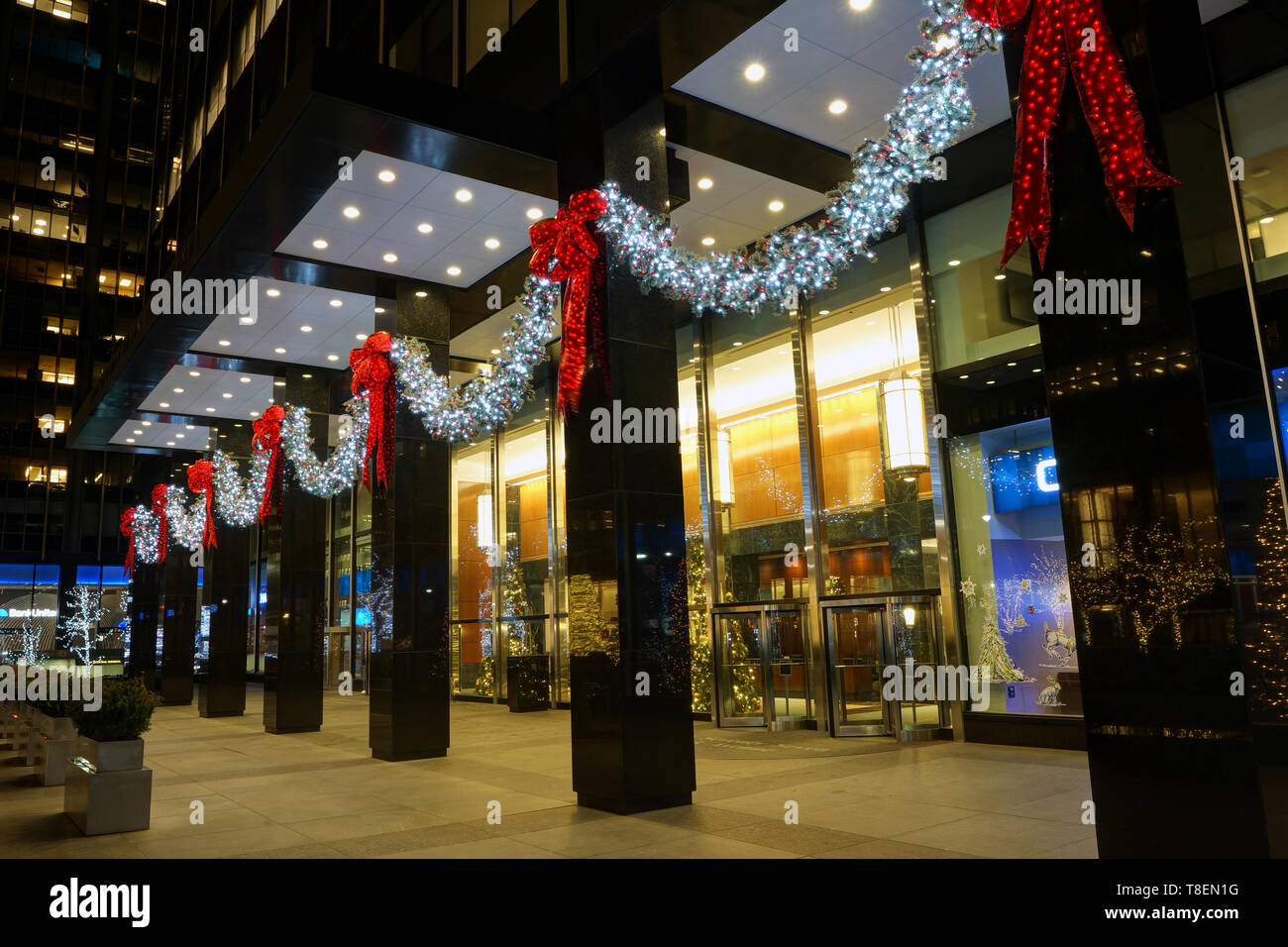 Décorations de Noël, New York Banque D'Images