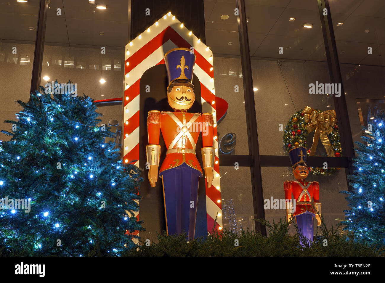 Décorations de Noël, New York Banque D'Images