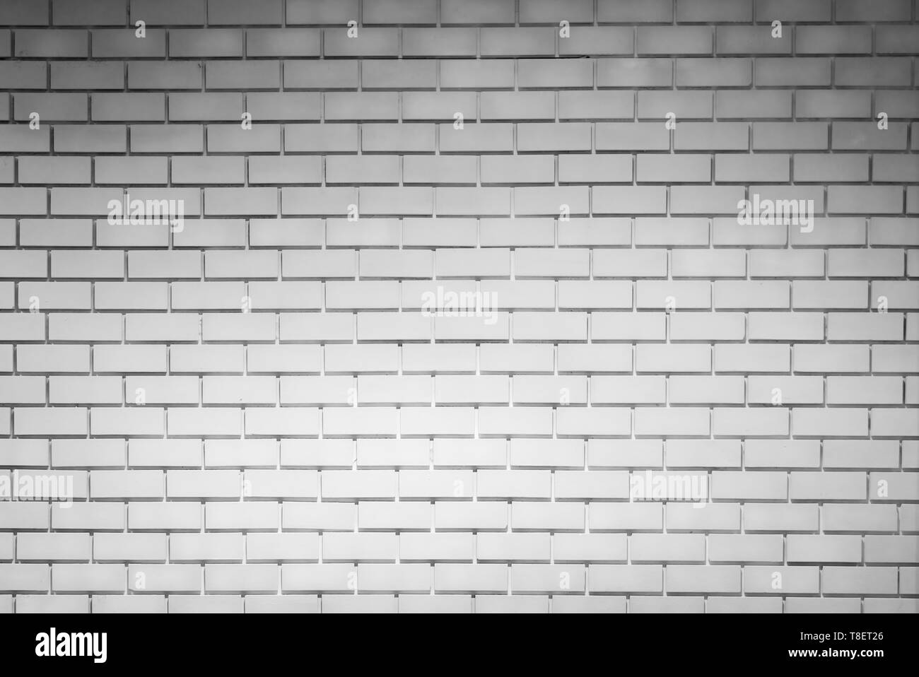 White brick wall texture background avec l'espace pour le texte. Papier peint en brique blanche. Accueil décoration intérieure. Concept de l'architecture. Mur blanc vide pour Banque D'Images