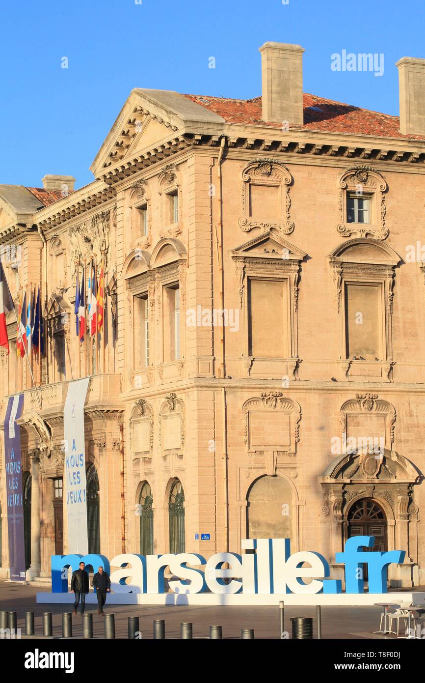 France, Bouches du Rhône, Marseille (2ème arrondissement), l'hôtel de ville (fin xviie siècle) Banque D'Images