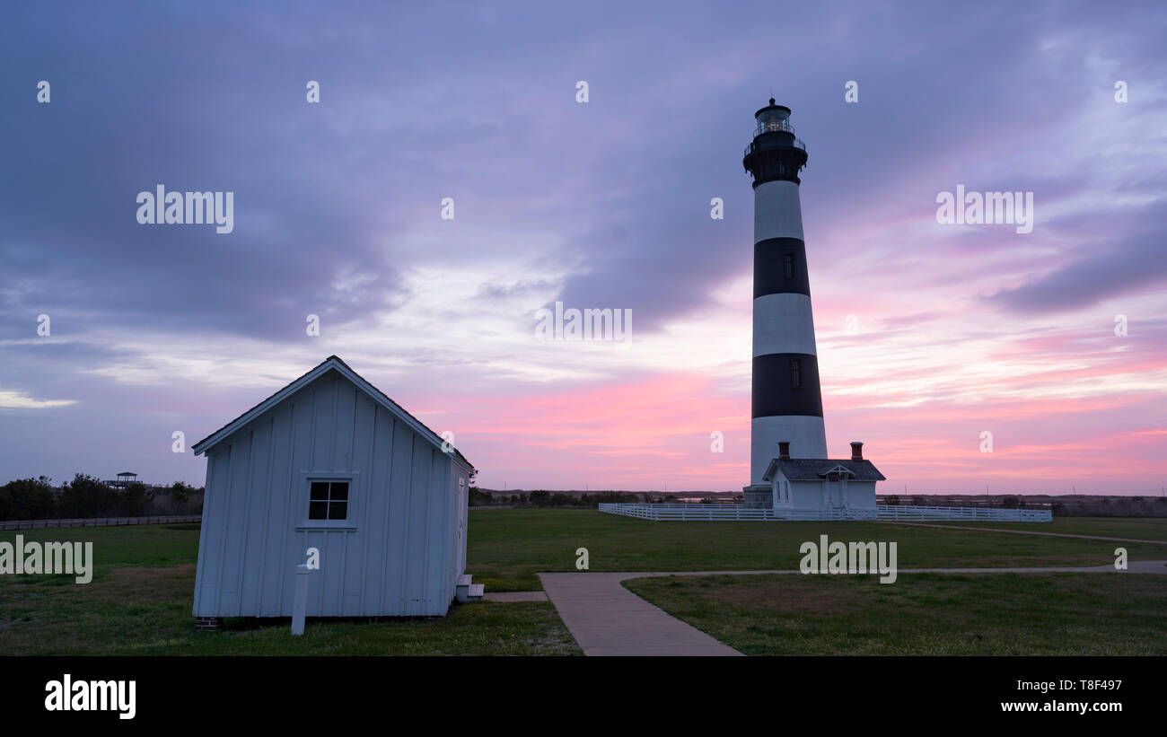 Construction maritime sur les Outer Banks de la Caroline du Nord Bodie Island Banque D'Images