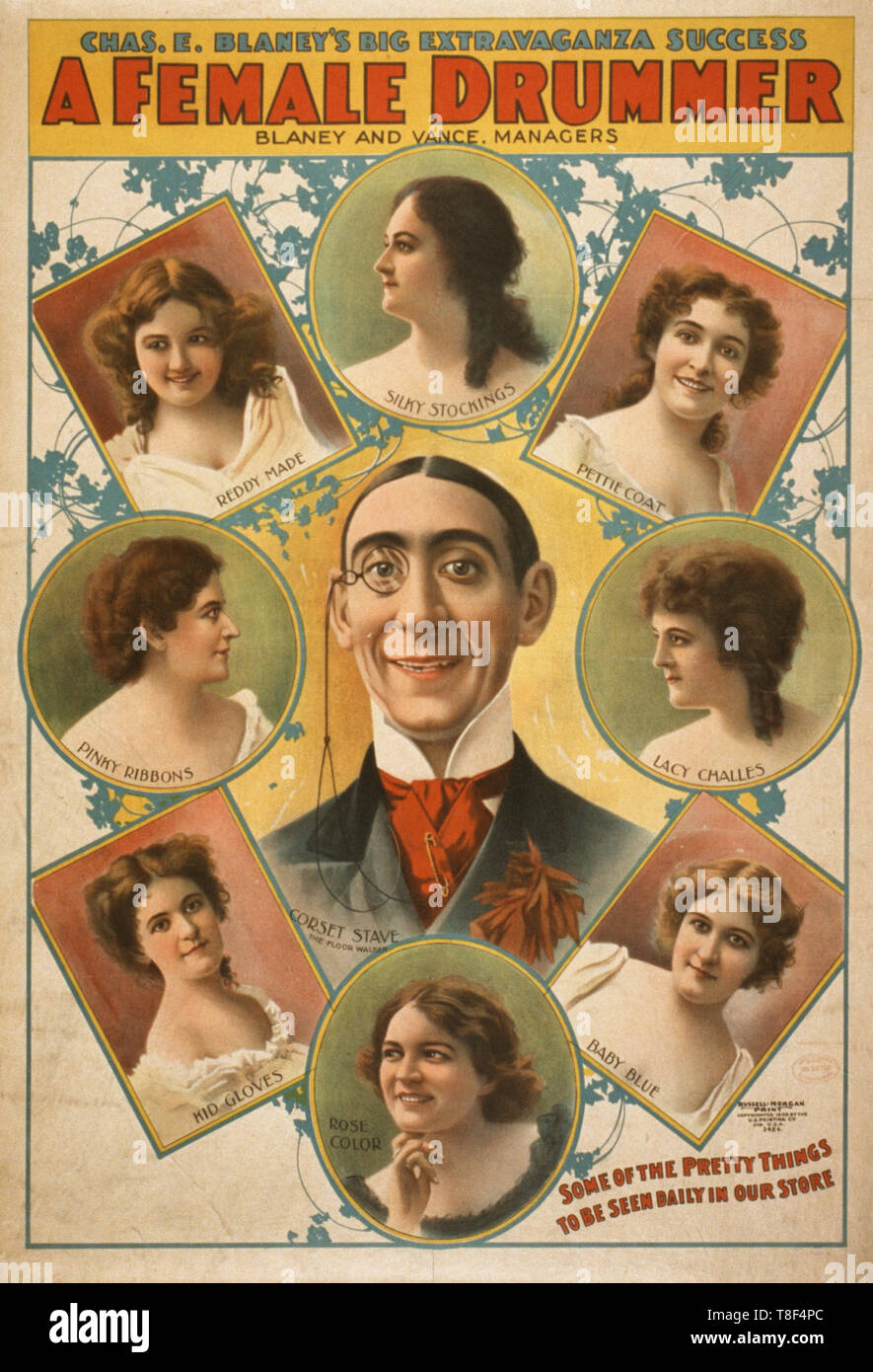 Charles E. Blaney's big extravaganza succès, un batteur de femme, 1898 Banque D'Images