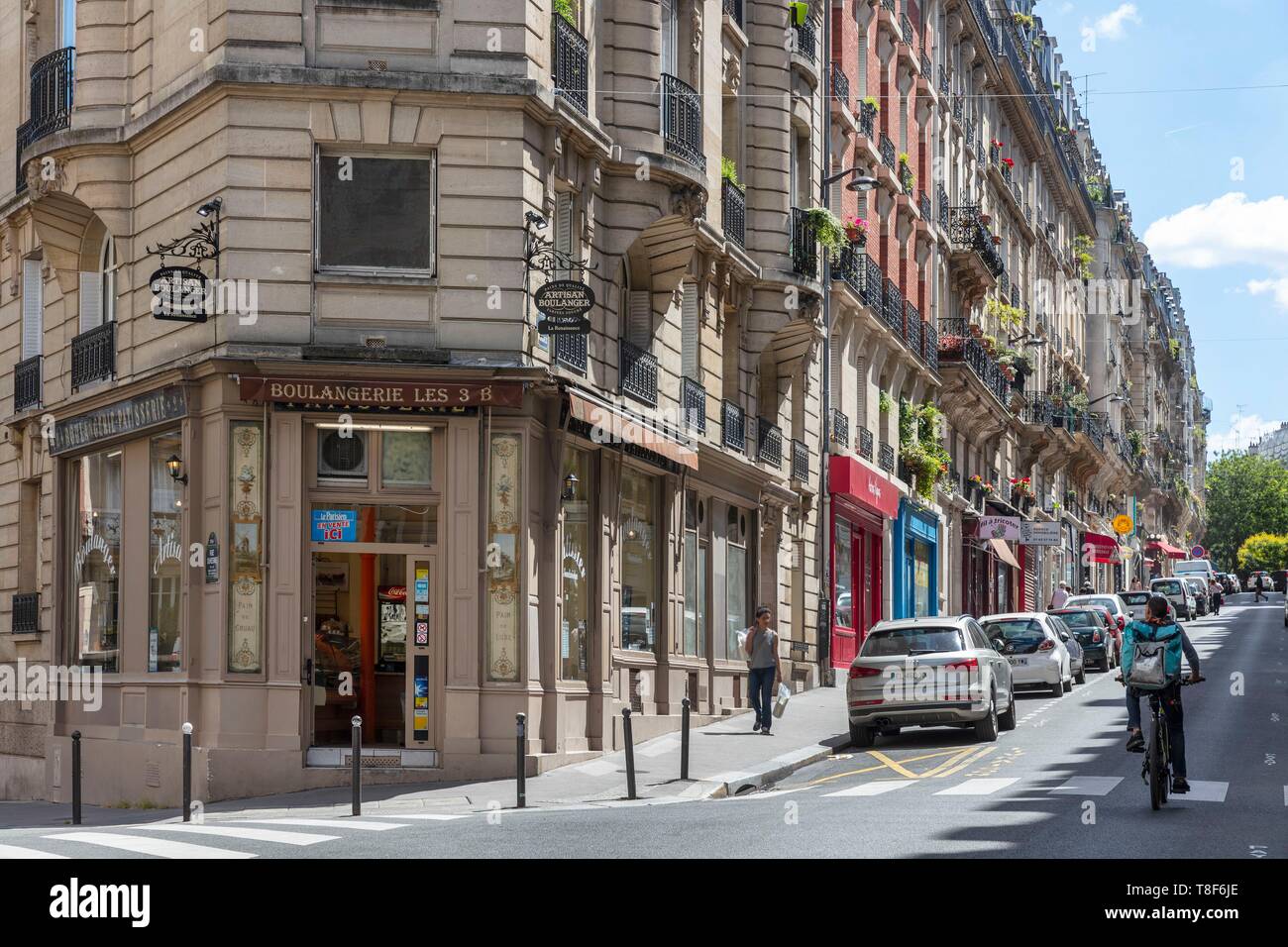 France, Paris, 18ème arrondissement, rue Lamark Banque D'Images