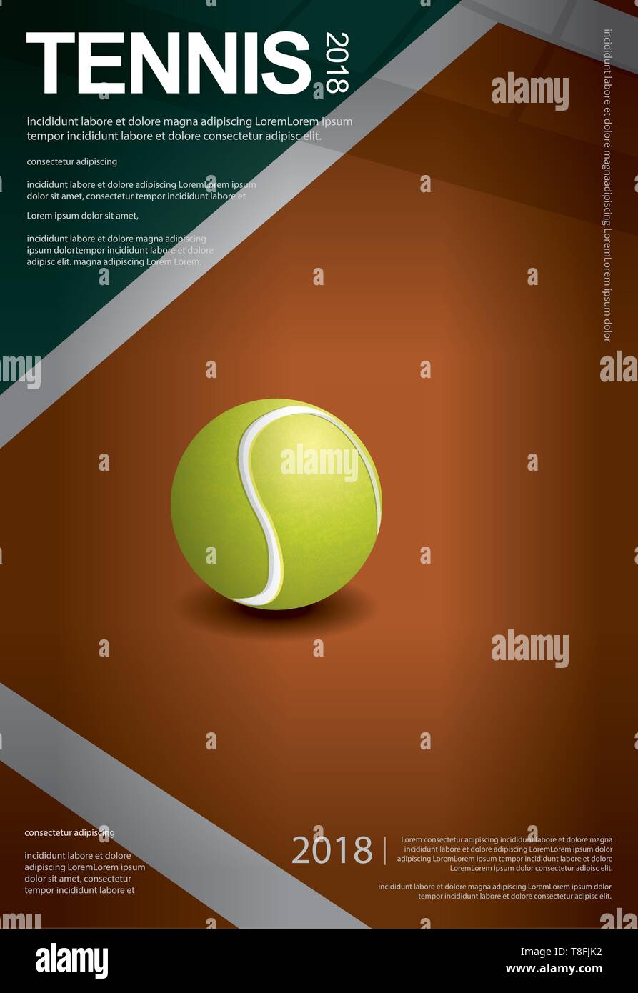 Championnat de Tennis Poster Vector illustration Illustration de Vecteur