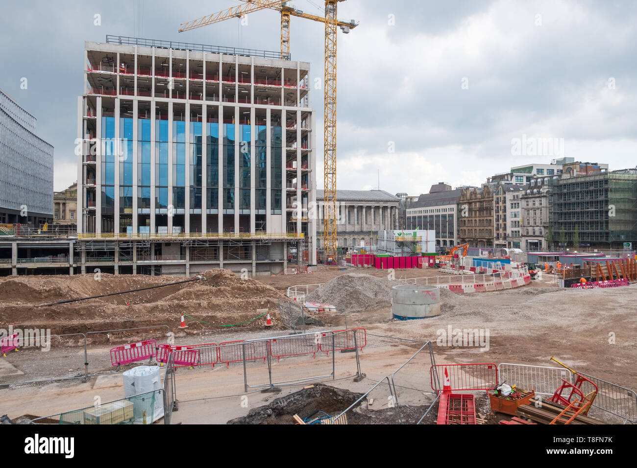 Réaménagement d'travaux de construction à Paradise Circus dans le centre-ville de Birmingham Banque D'Images