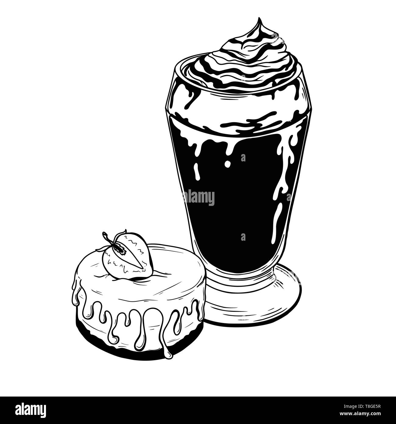 Tasse Avec Une Boisson Et Des Gateaux Dessert Isole Sur Fond Blanc Vector Image Vectorielle Stock Alamy Tasse Avec Une Boisson Et Des Gateaux Dessert Isole Sur Fond Blanc Vector Image Vectorielle Stock Alamy
