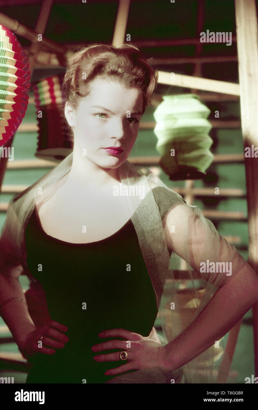 Romy Schneider, deutsche Schauspielerin, Deutschland 1950er Jahre. L'actrice allemande Romy Schneider, Allemagne 1950. Banque D'Images