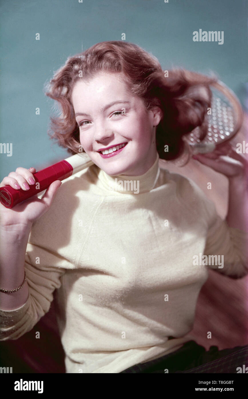 Romy Schneider, deutsche Schauspielerin, Deutschland 1950er Jahre. L'actrice allemande Romy Schneider, Allemagne 1950. Banque D'Images
