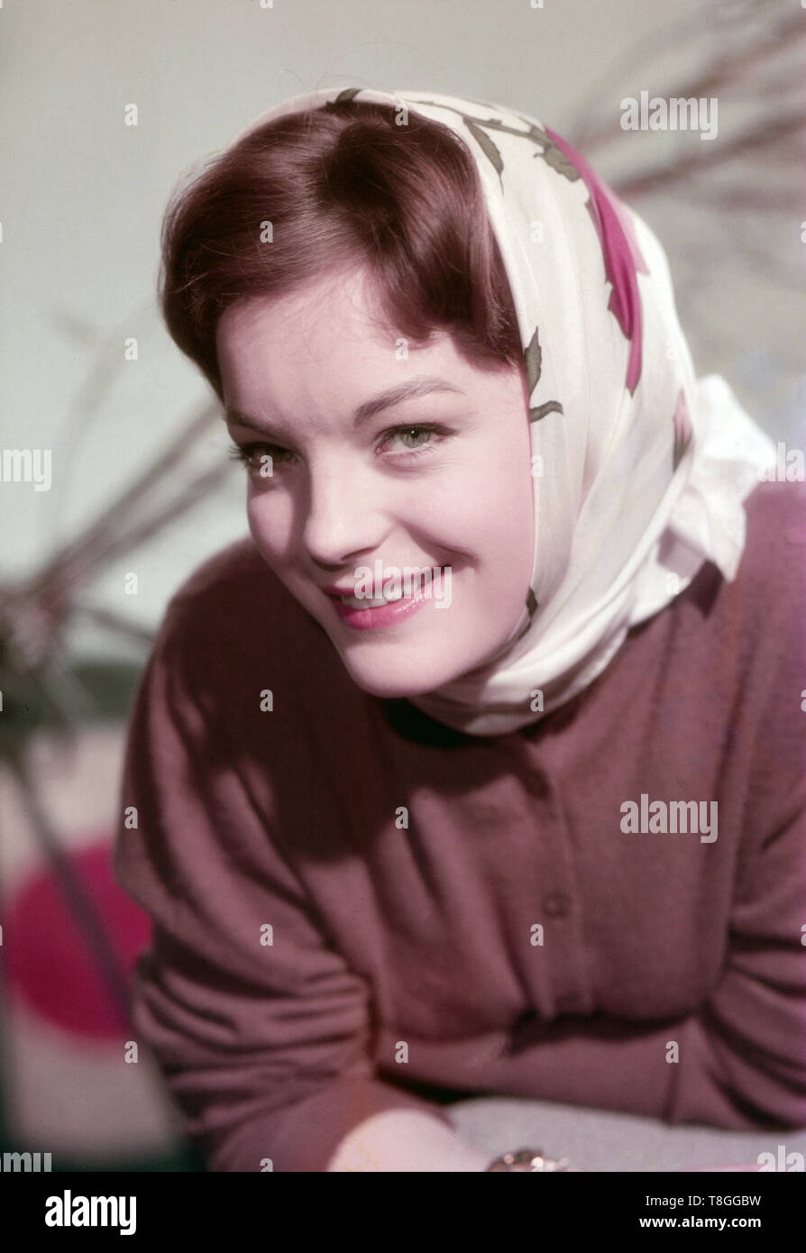 Romy Schneider, deutsche Schauspielerin, Deutschland 1950er Jahre. L'actrice allemande Romy Schneider, Allemagne 1950. Banque D'Images