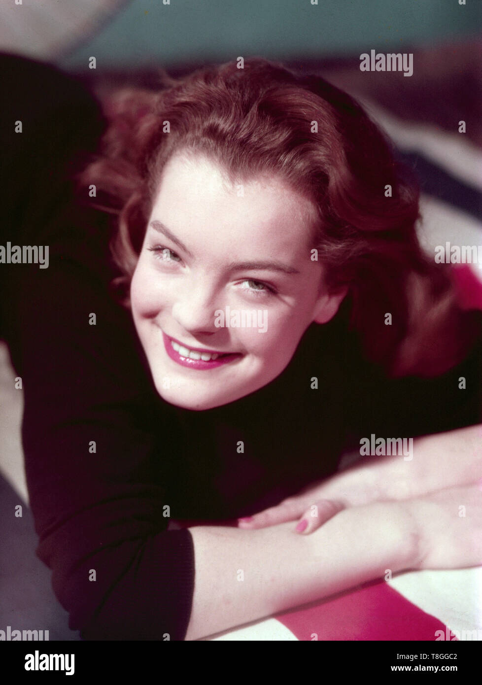 Romy Schneider, deutsche Schauspielerin, Deutschland 1950er Jahre. L'actrice allemande Romy Schneider, Allemagne 1950. Banque D'Images