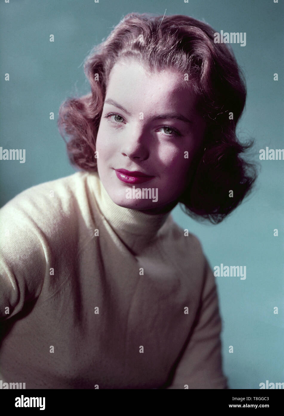 Romy Schneider, deutsche Schauspielerin, Deutschland 1950er Jahre. L'actrice allemande Romy Schneider, Allemagne 1950. Banque D'Images