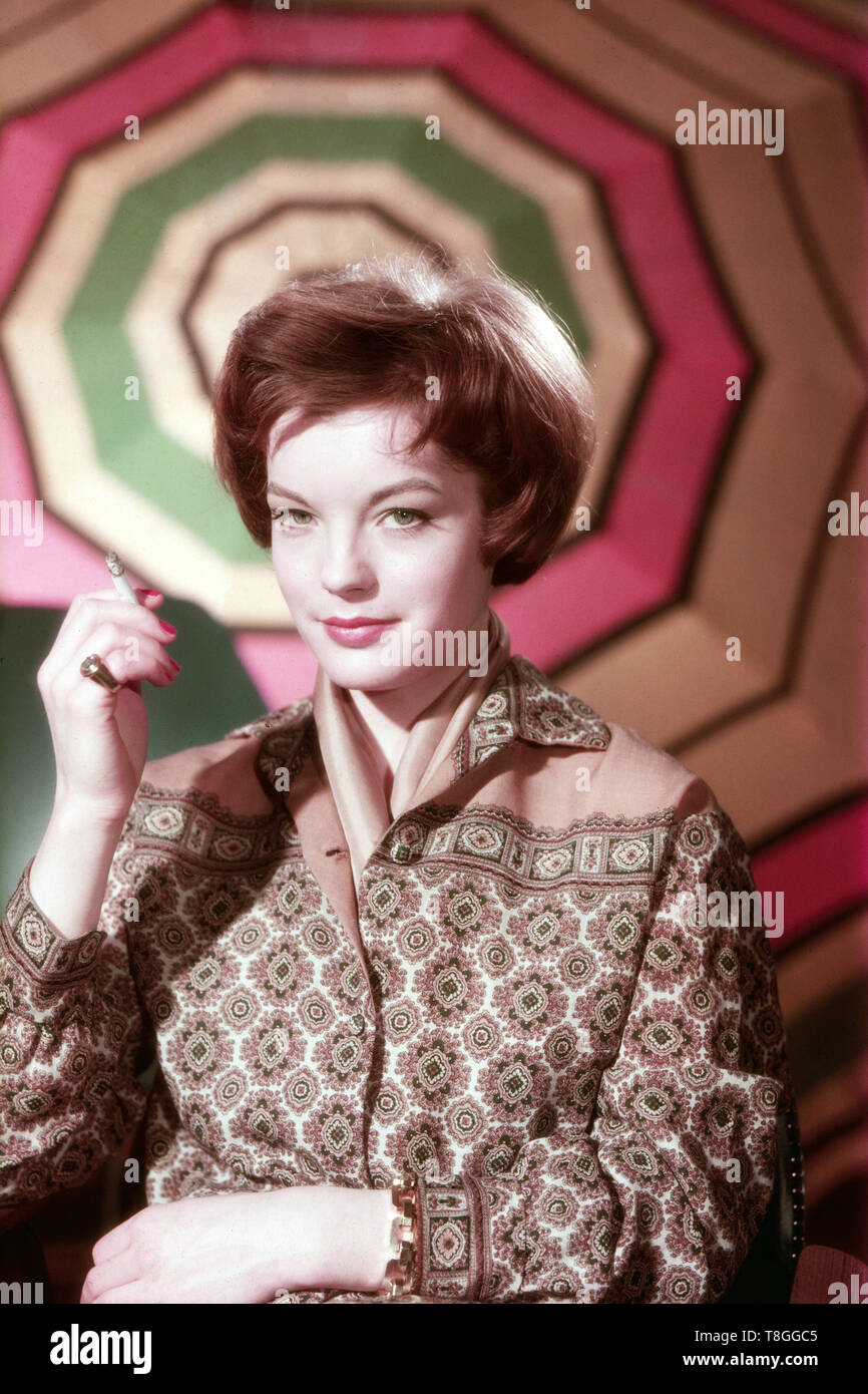 Romy Schneider, deutsche Schauspielerin, Deutschland 1950er Jahre. L'actrice allemande Romy Schneider, Allemagne 1950. Banque D'Images