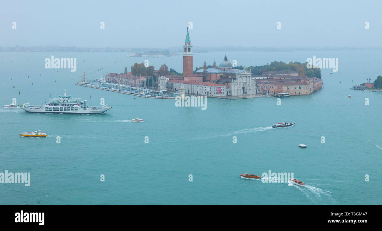 Isla de San Jorge Maire, Venecia, capitale de la región del Véneto, Italia, Mar Adriático, Mar Mediterráneo Banque D'Images
