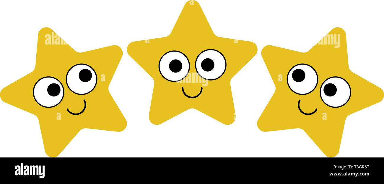 Cute vector graphics star smiley face Illustration de Vecteur