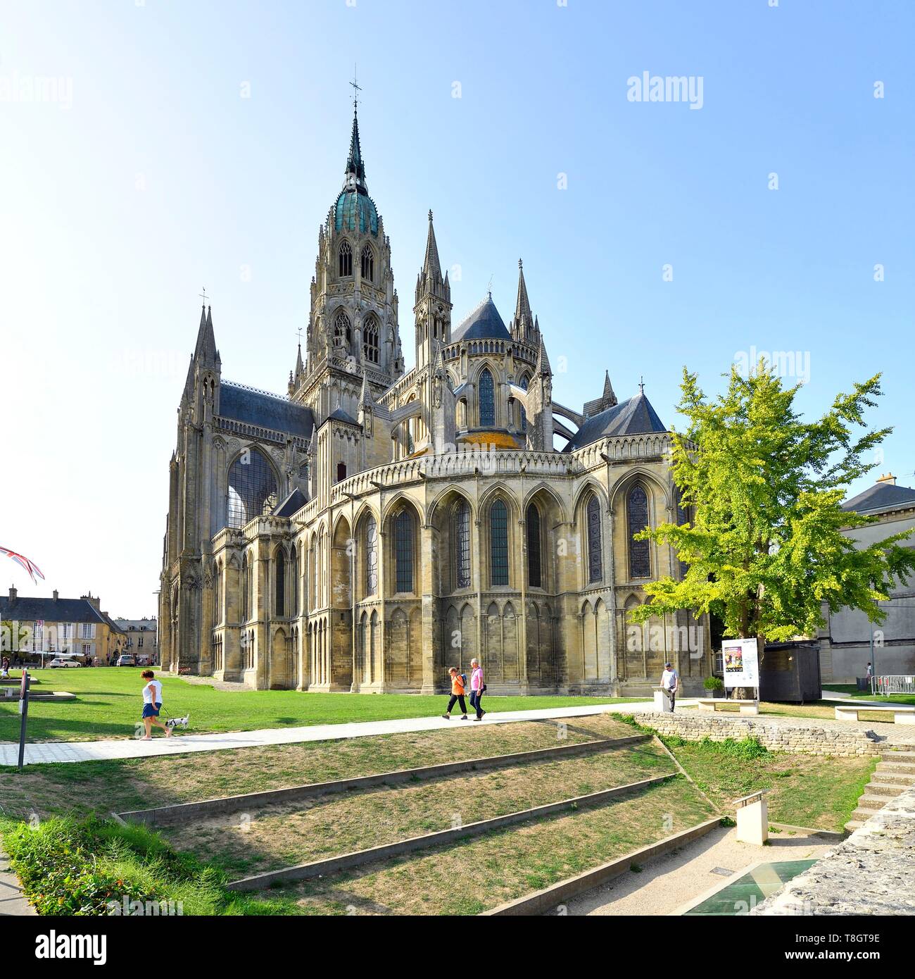 France, Calvados, Bayeux, cathédrale Notre-Dame, datée du 11e au 15e siècle Banque D'Images