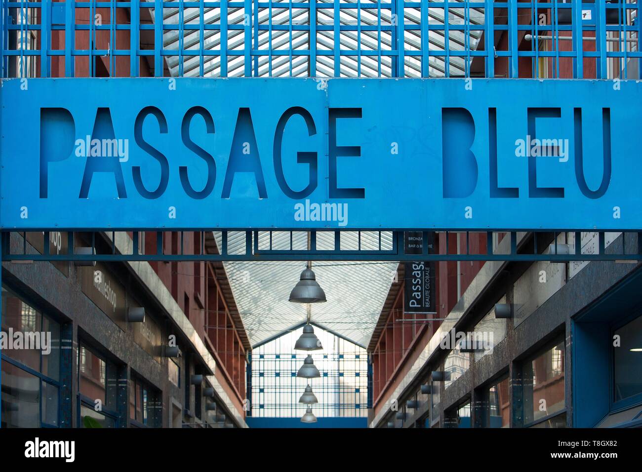 France, Meurthe et Moselle, Nancy, le passage Bleu une ruelle couverte  centre-ville Photo Stock - Alamy