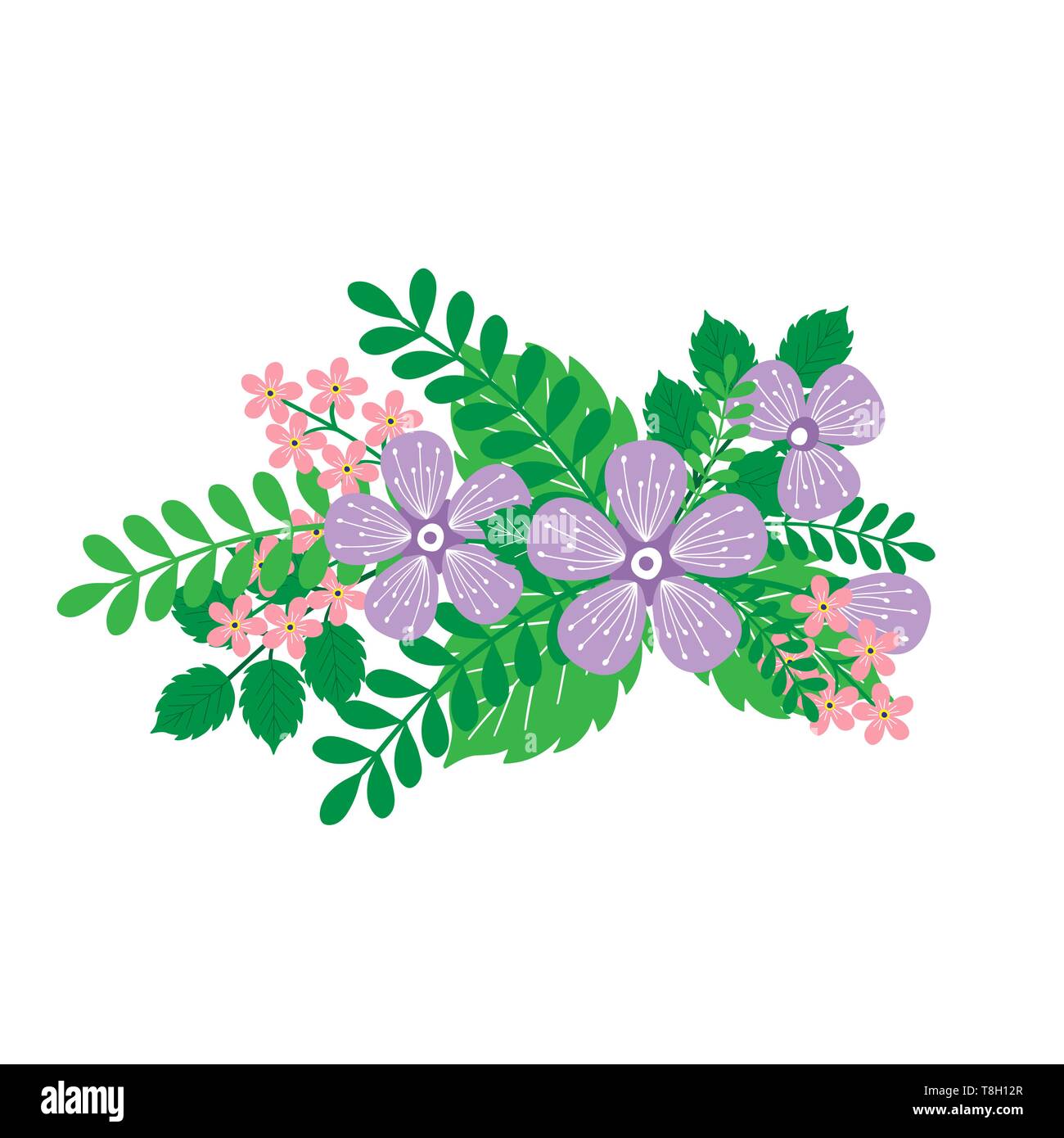Hand drawn vector composition florale pour votre conception Illustration de Vecteur