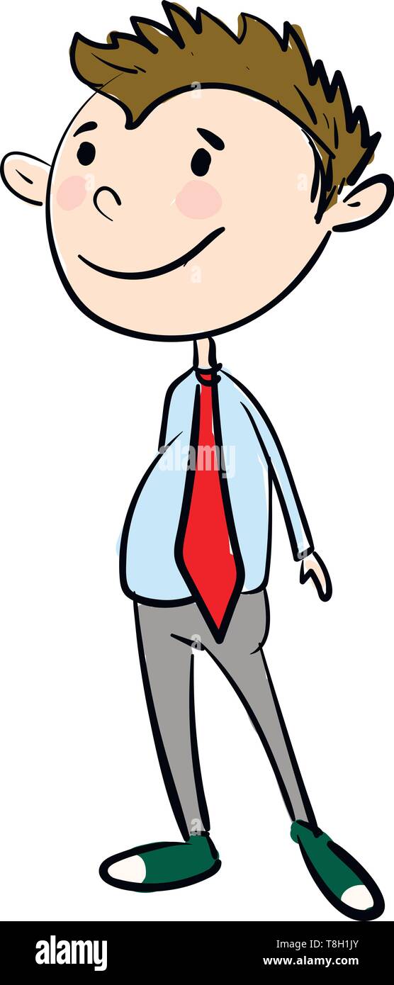 Business man hand drawn vector design, illustration, sur fond blanc. Illustration de Vecteur