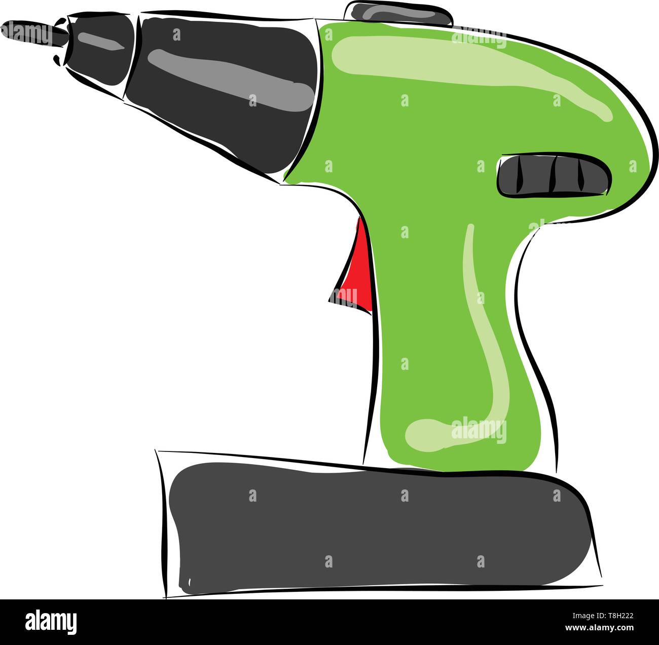 Percer à la main design, illustration, vecteur sur fond blanc. Illustration de Vecteur