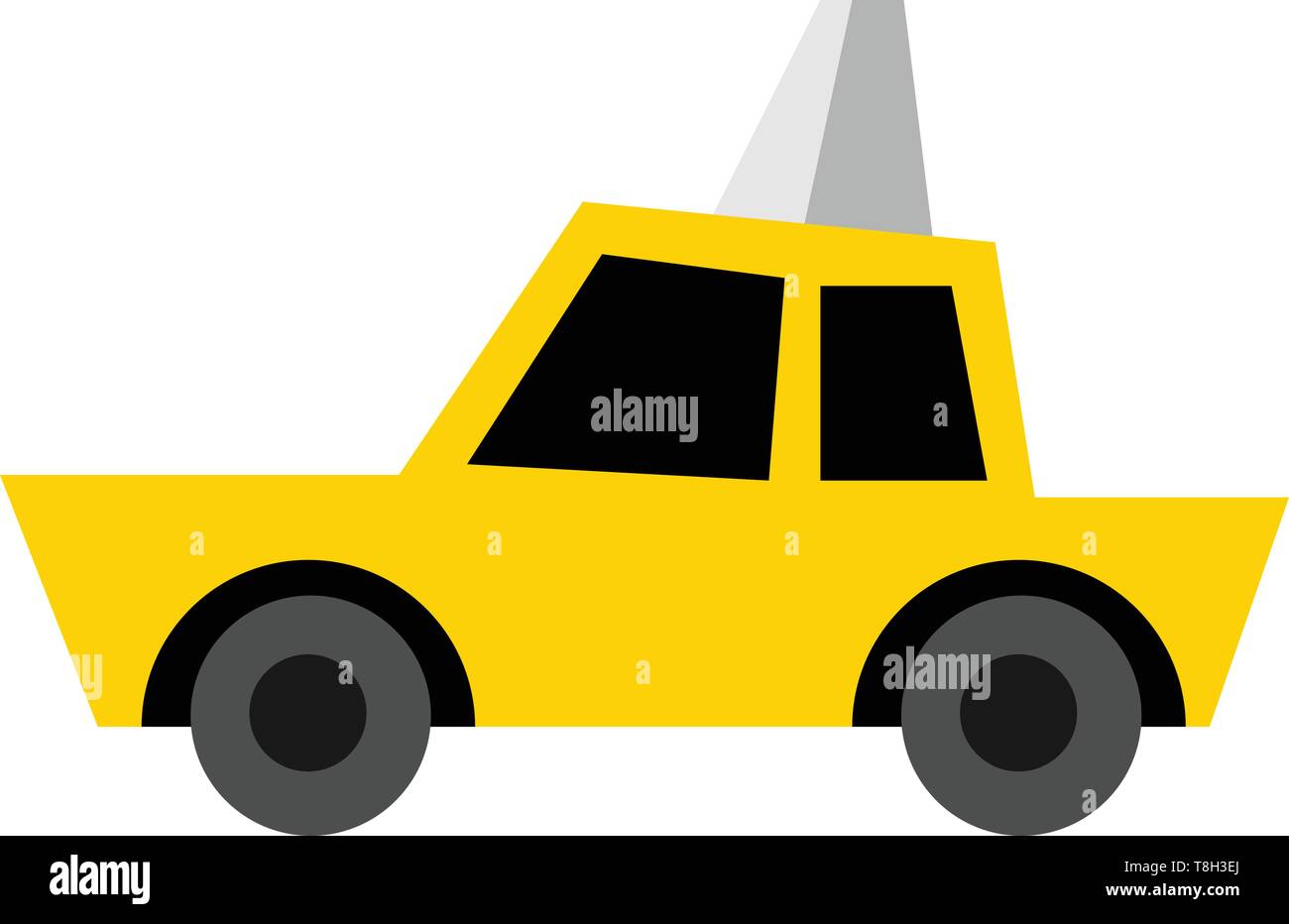 Taxi hand drawn vector design, illustration, sur fond blanc. Illustration de Vecteur