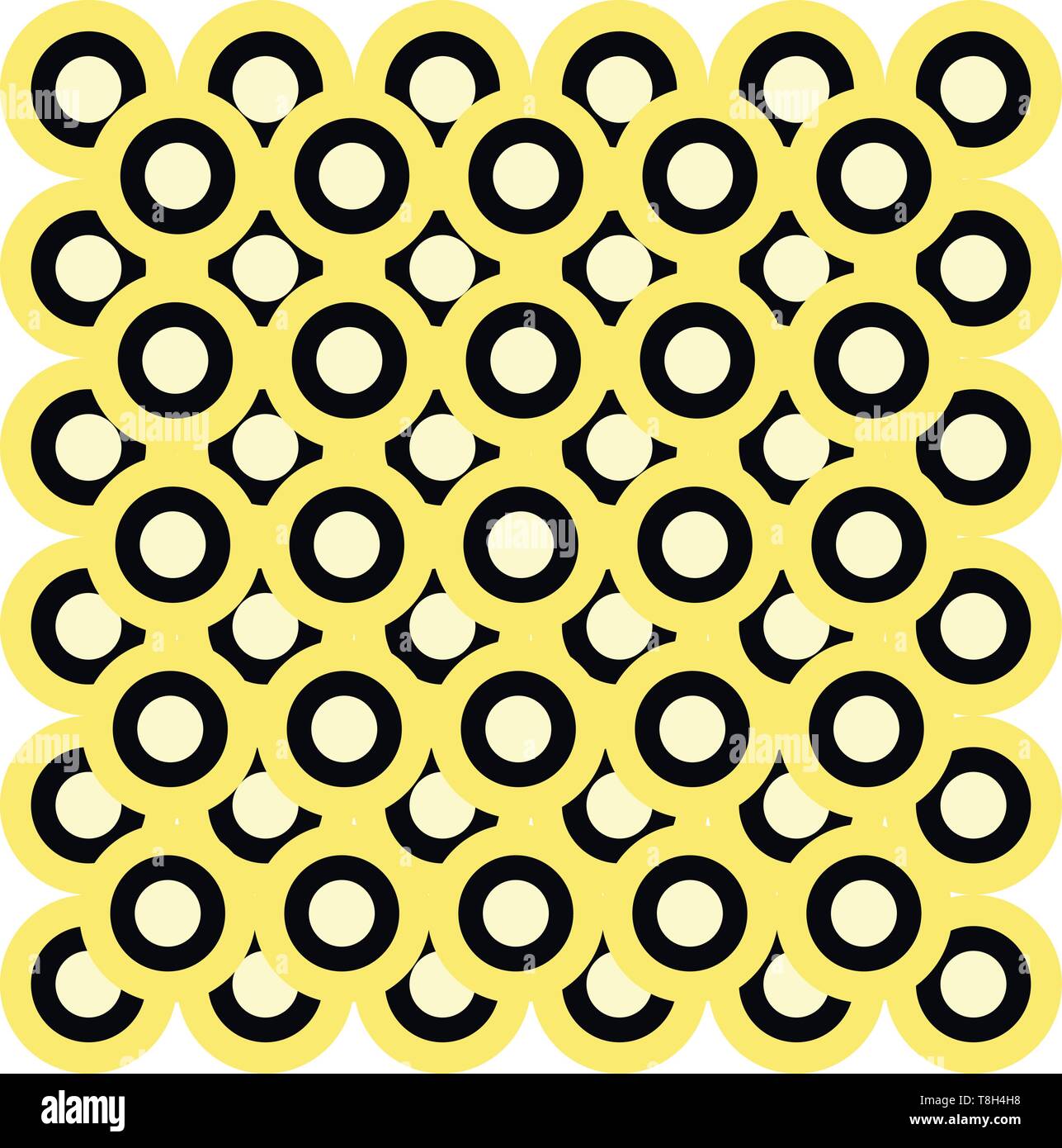 Motif de cercles dessinés à la main, design, illustration, vecteur sur fond blanc. Illustration de Vecteur