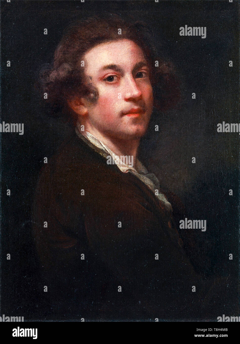 Sir Joshua Reynolds (1723-1792), Self Portrait, peinture c. 1750 âgé de 27 ans Banque D'Images