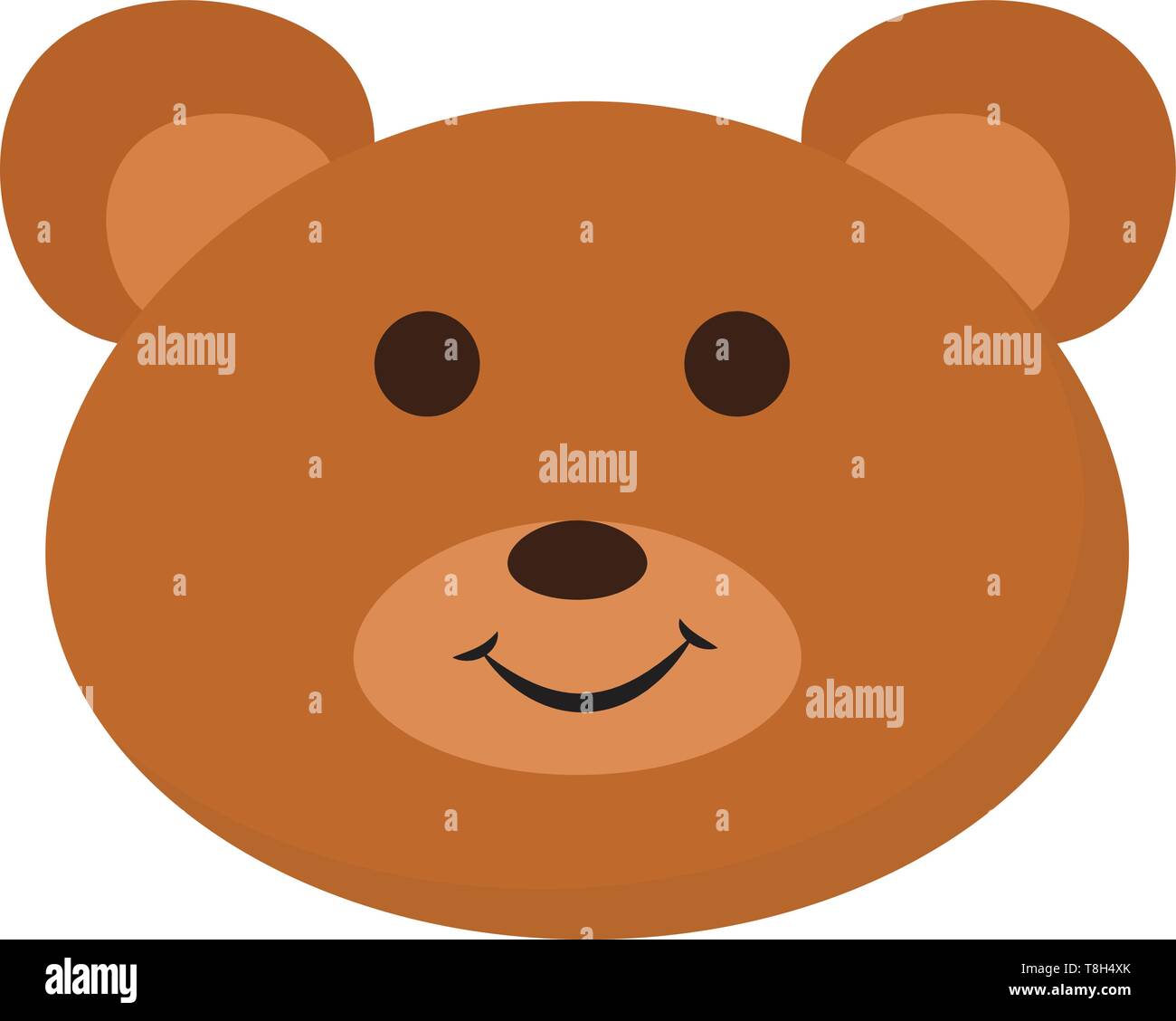 Un Visage D Un Petit Bebe Ours Souriant Scenario Dessin En Couleur Ou D Illustration Image Vectorielle Stock Alamy