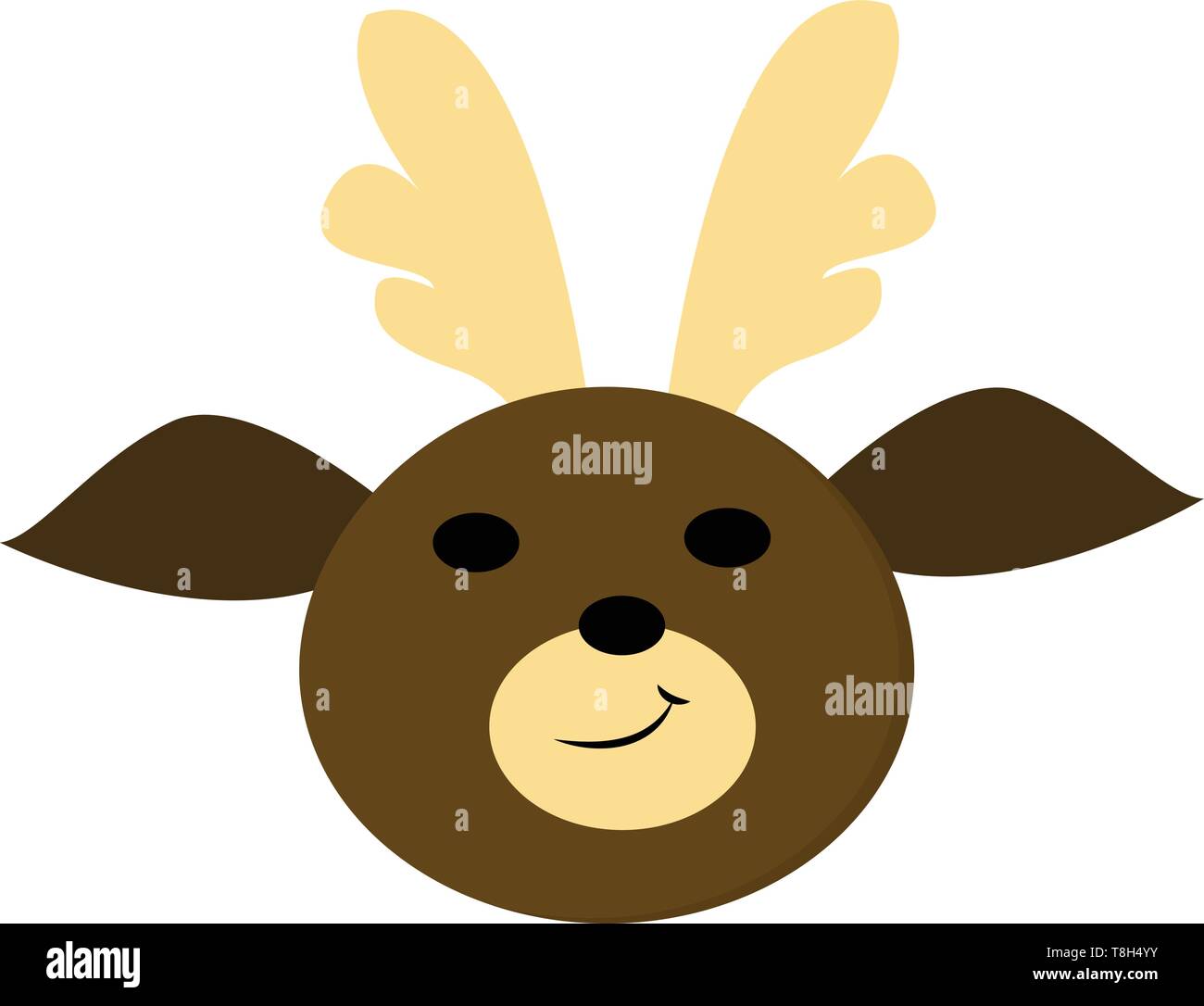 Un Mignon Bebe Chevreuil De Couleur Brune Avec Des Petites Cornes Sur Elle Scenario Dessin En Couleur Ou D Illustration Image Vectorielle Stock Alamy