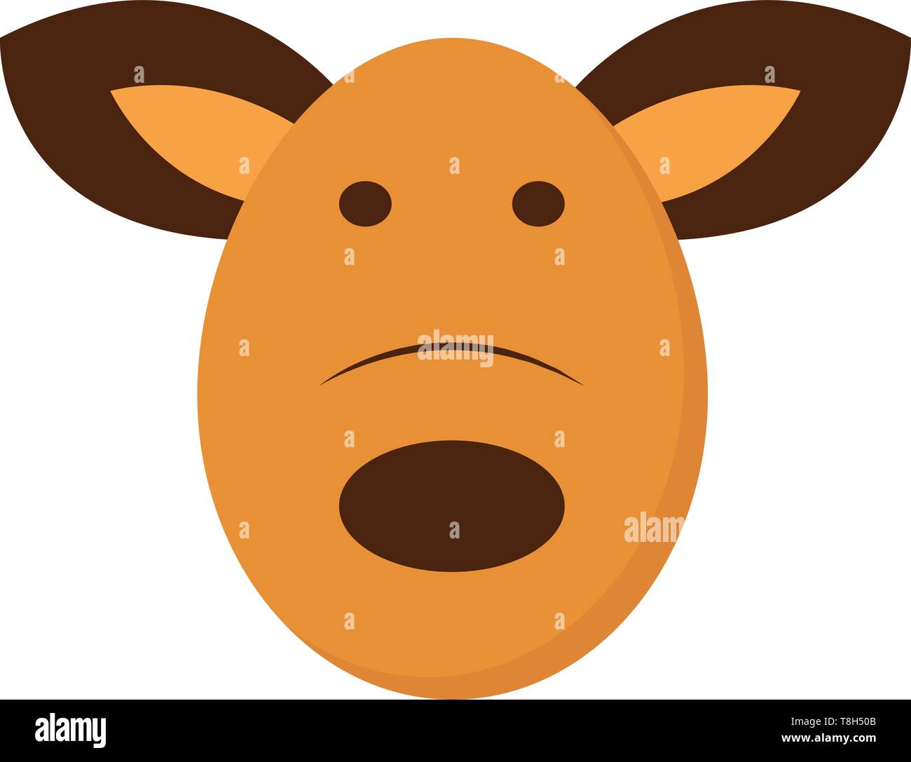 Un Bebe Chien Dans La Couleur Marron Fonce Avec De Gros Nez Scenario Dessin En Couleur Ou D Illustration Image Vectorielle Stock Alamy