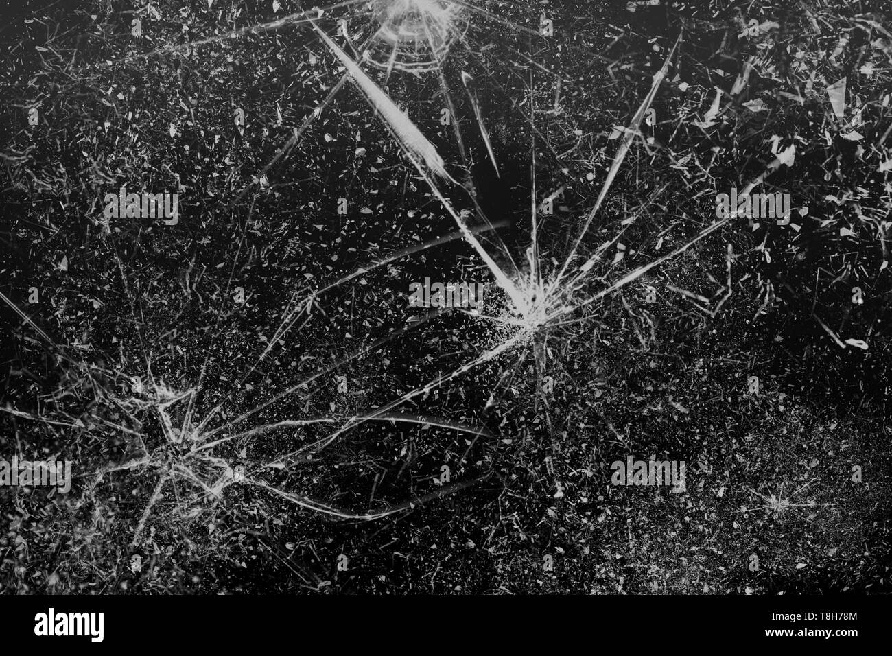La texture du verre brisé. Effet de verre craquelé réaliste, élément concept Banque D'Images