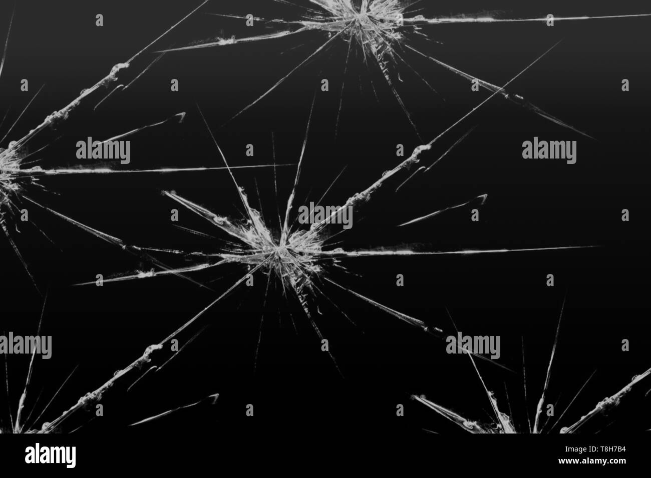 La texture du verre brisé. Effet de verre craquelé réaliste, élément concept Banque D'Images