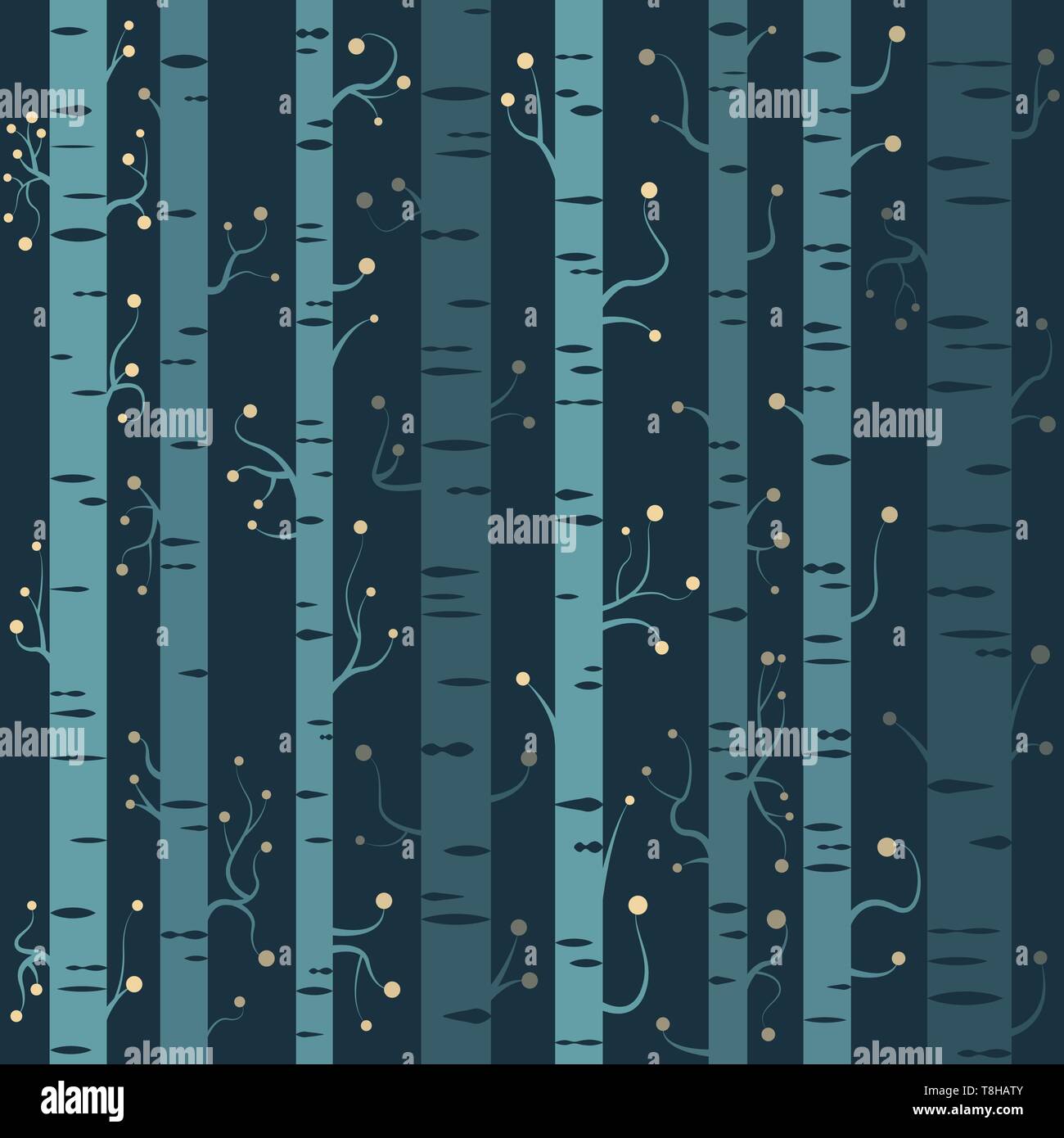 Nuit sans motif arbre vector Illustration de Vecteur