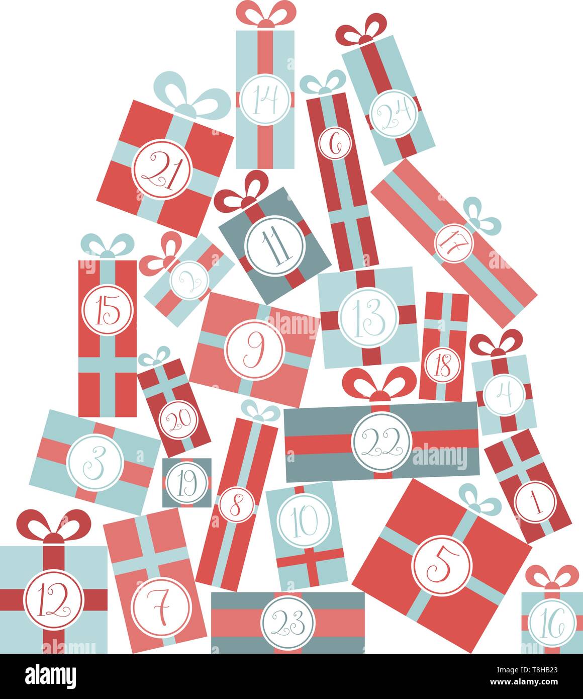 Vecteur de Noël Calendrier de l'avent Illustration de Vecteur