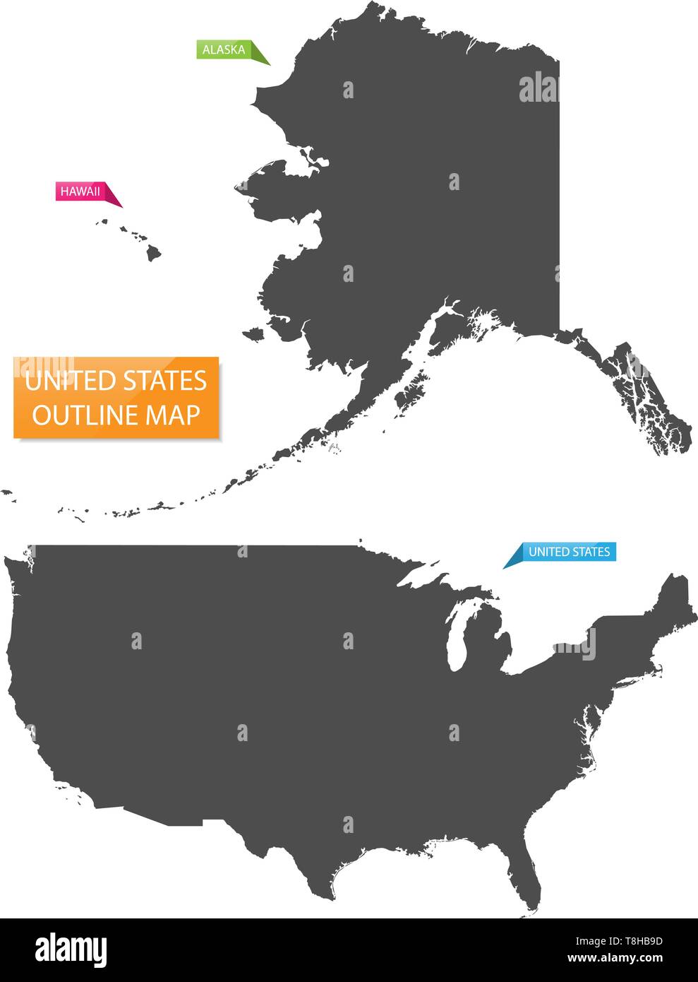 United States usa map Illustration de Vecteur