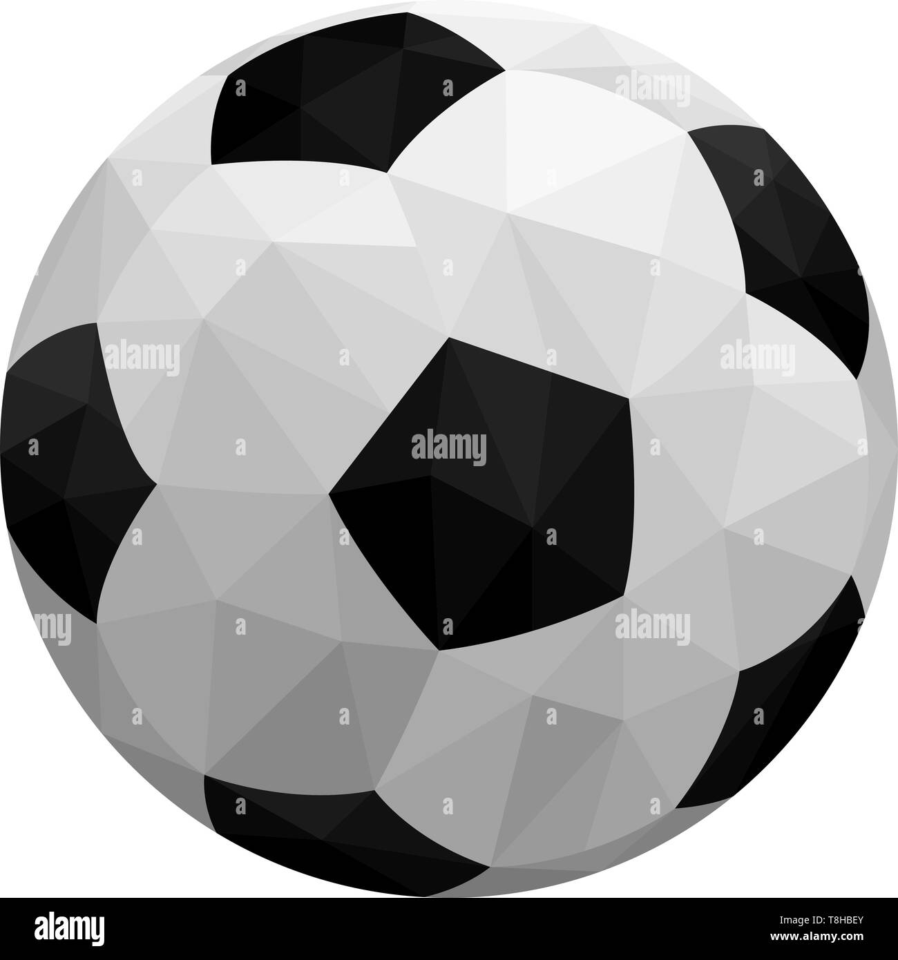 Ballon de soccer d'un polygone Illustration de Vecteur