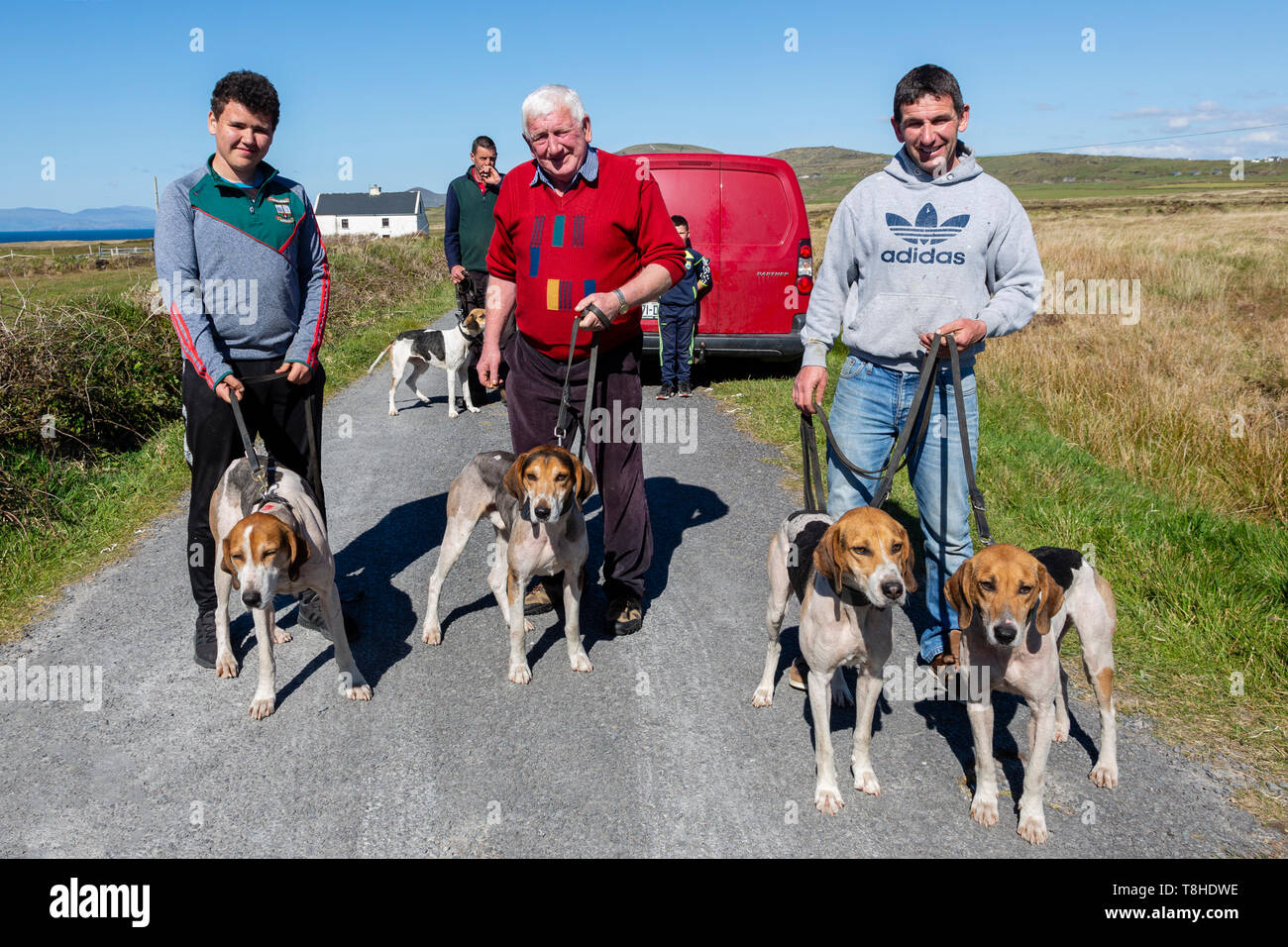 Faites glisser Hunt réunion de courses, Valentia Island, comté de Kerry, Irlande Banque D'Images
