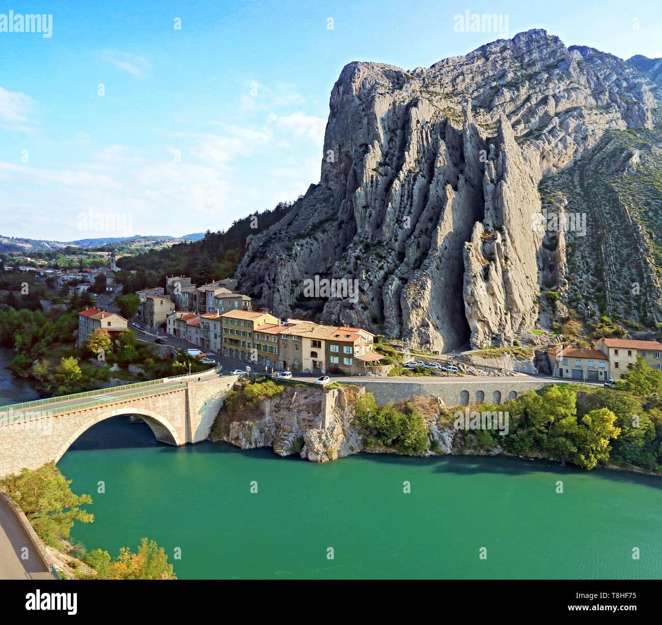 Le village de Sisteron en Provence,France. Banque D'Images