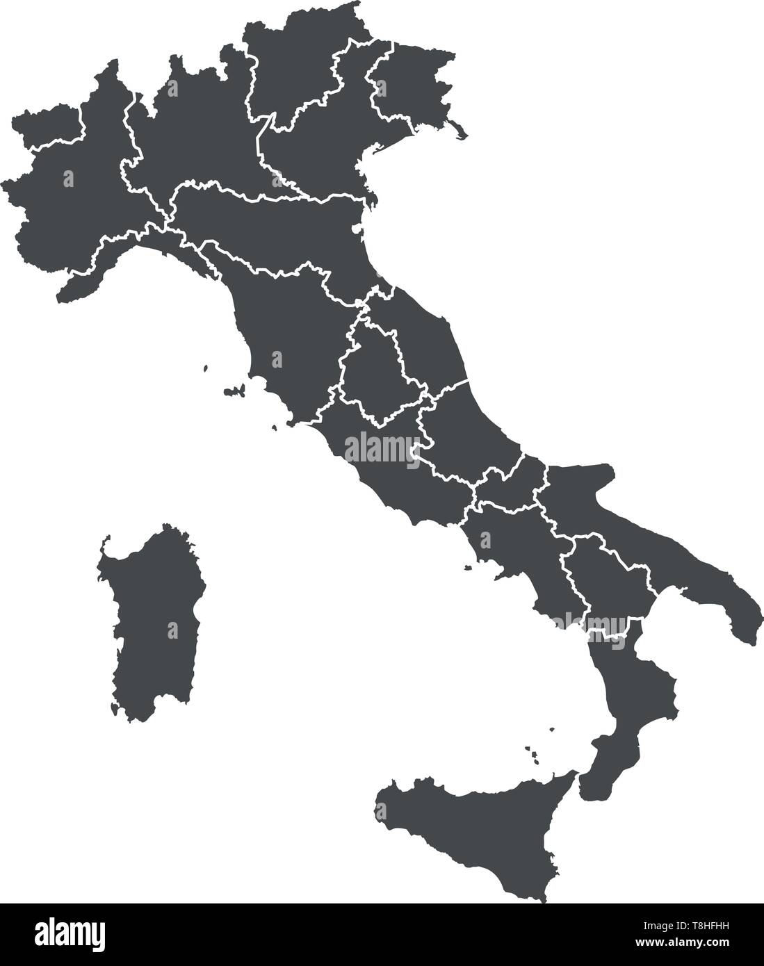 Carte de l'Italie Illustration de Vecteur