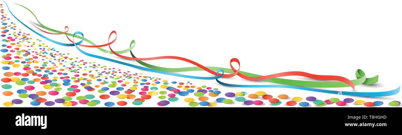 Confettis et Serpentins Illustration de Vecteur
