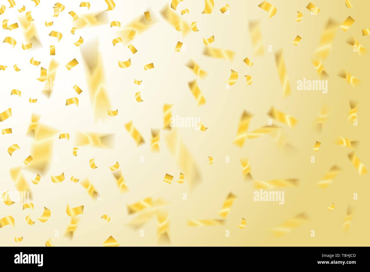 La chute confetti or vector Illustration de Vecteur