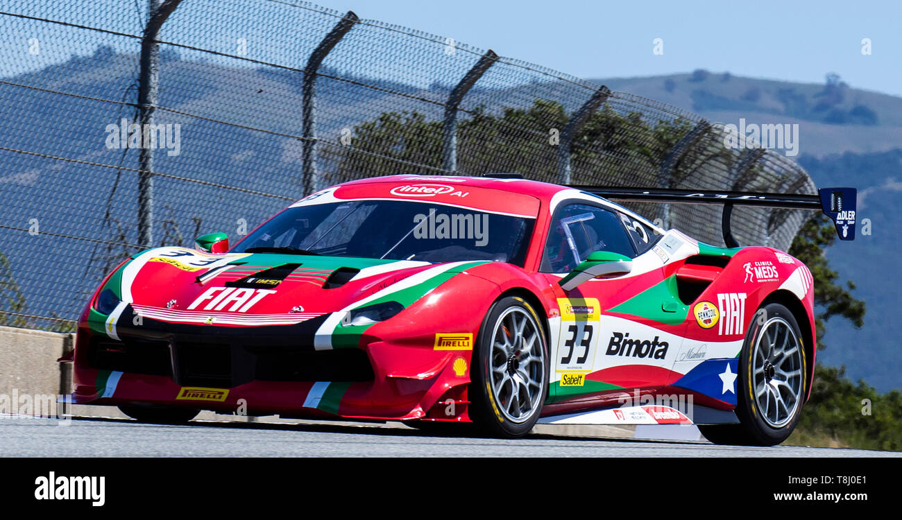 11 mai 2019 Monterey CA, États-Unis d'Amérique n° 33 Benjamin Hites de la Collection sur Rahal tout droit pendant la Ferrari Challenge Race 1 P/P- suis à Weathertech Raceway Laguna Seca Monterey CA Thurman James/CSM Banque D'Images