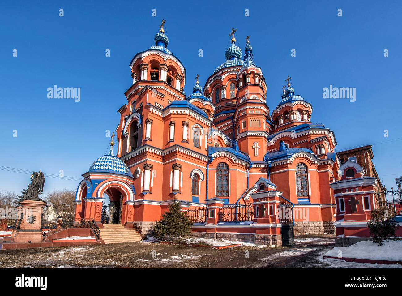 L'église de Kazan d'Irkoutsk, Irkoutsk, en Sibérie, Russie Banque D'Images
